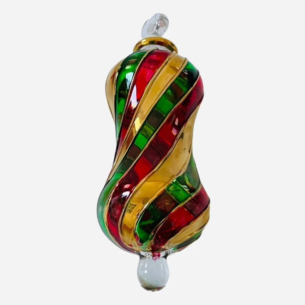 Christmas Ornament Drop Handblown Glass Christmas Ornament Xmas Ornament Art